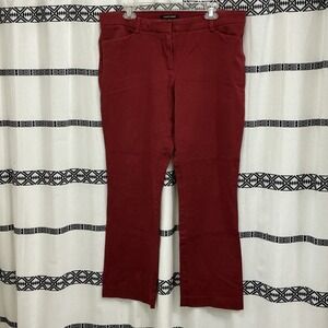 41 Hawthorn Red Cropped Pants Career Casual Stretch Size 16‎